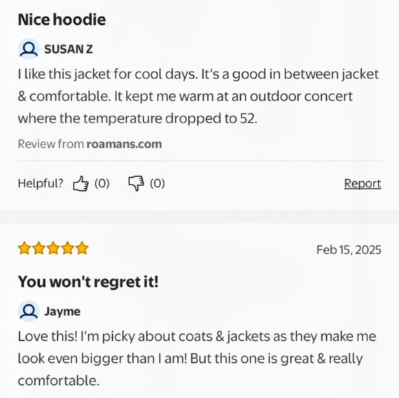 Perfect For Those In Between Days 3X (24W) Plus Size Cotton Zip-Up Hoodie - Picture 7 of 7